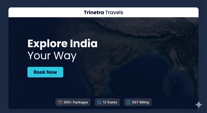 Trinetra Travels — travel agency website by Digitruinx